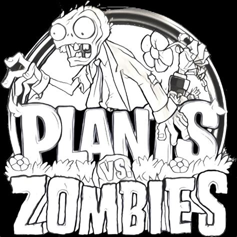 Coloring page Plants vs Zombies 10
