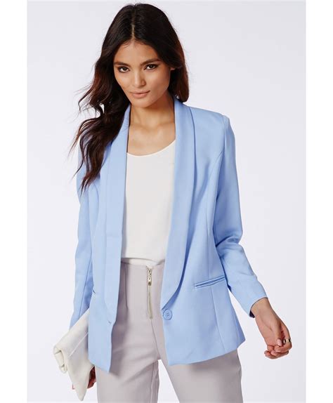 missguided eilise longline blazer powder blue moda ropa de trabajo ropa casual elegante ropa