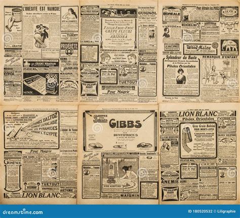 Used Paper Background Old Newspaper Vintage Advertising Editorial