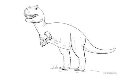 11 Contoh Sketsa Dinosaurus Mudah Dan Simple Broonet