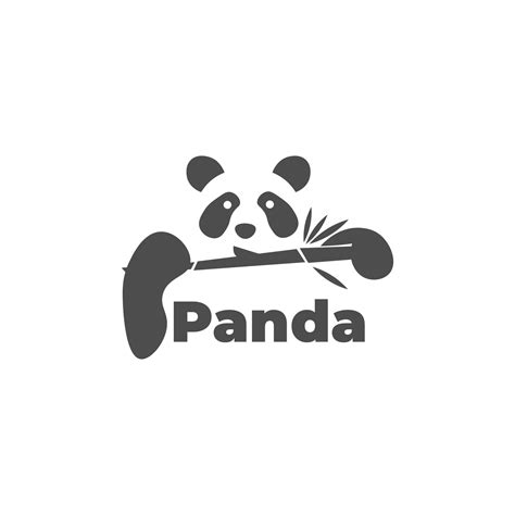 Lazy Panda In A Bamboo Vector Illustration Logo 10280596 Vector Art At