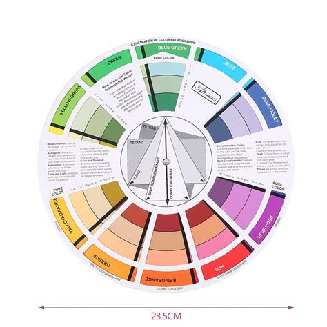 buy 23 5cm color wheel creative color wheel color mixing pocket guide chromatic circle colors
