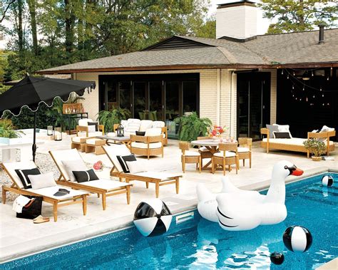 outdoor pool furniture deck furniture layout poolside furniture poolside decor patio layout