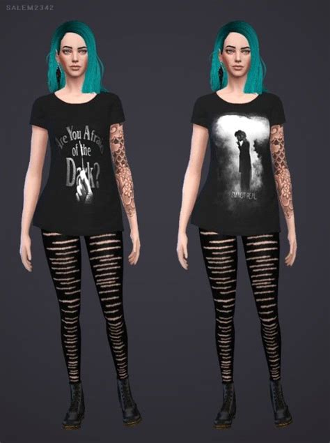 Ts4cc Dark Style T Shirts Sims Pinterest Shirts