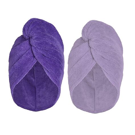 Turbie Twist Super Absorbent Microfiber Hair Towel Wrap 2p Light Purple