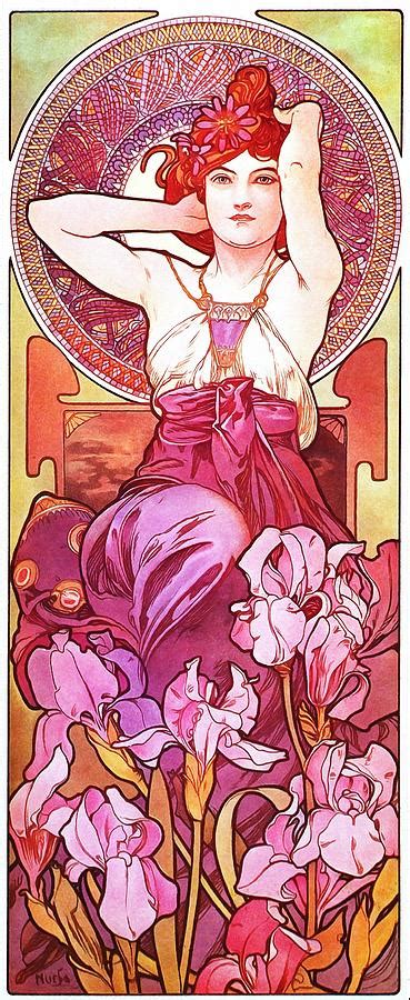 Amethyst Painting By Alphonse Mucha Fine Art America