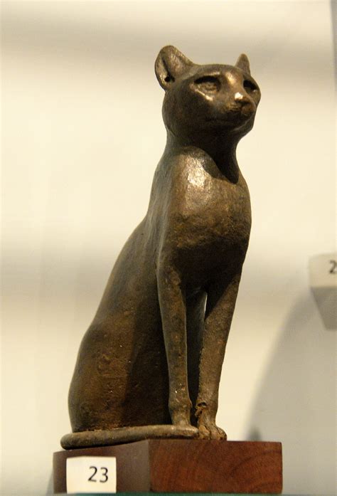 bronze cat from egypt illustration ancient history encyclopedia