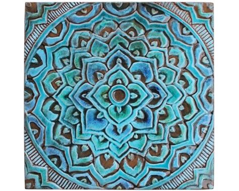 Mandala Art Ceramic Tile Spiritual T Yoga Art Mandala Etsy