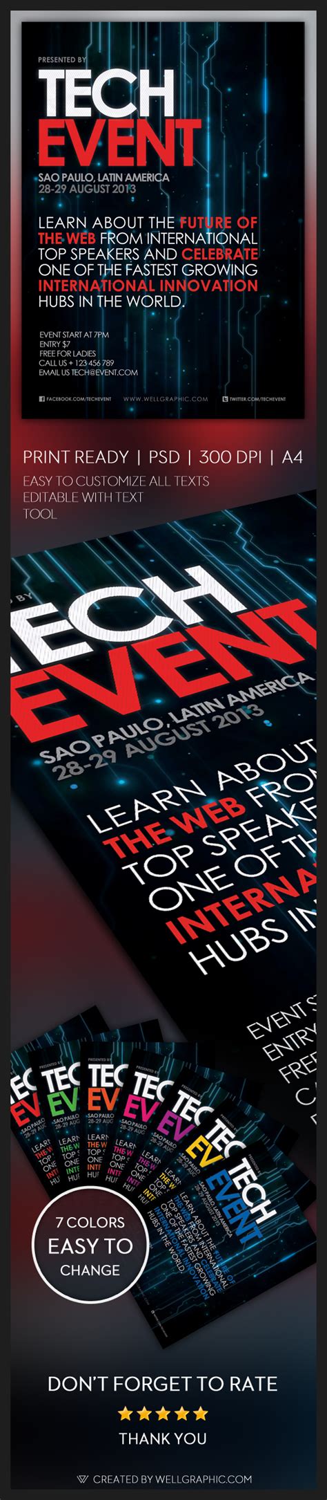 Tech Event Flyer By Wellgraphic On Deviantart