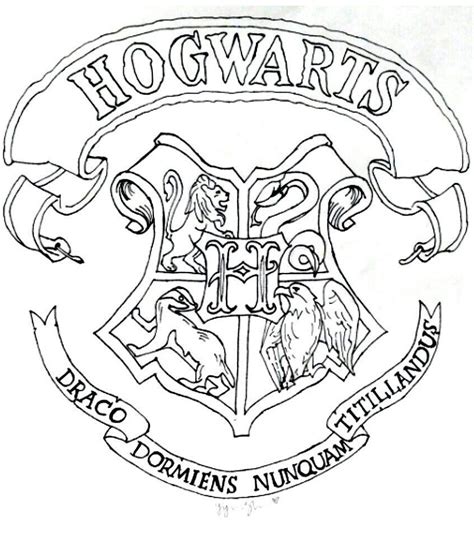 Disegni Kawaii Harry Potter Da Colorare Stemma Di Hogwarts Da Images