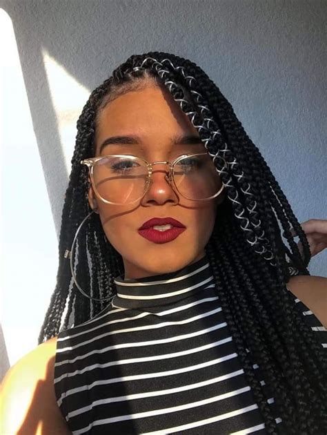 box braids com enfeite penteados com trança afro trancas de cabelo afro cabelo com trança