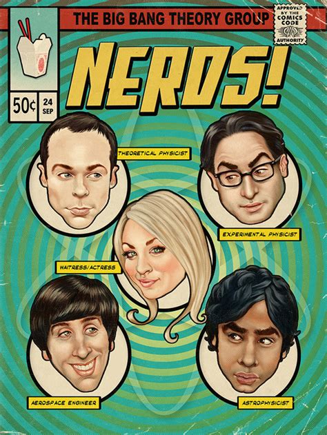 The Big Bang Theory Comic Book Cover Illustration