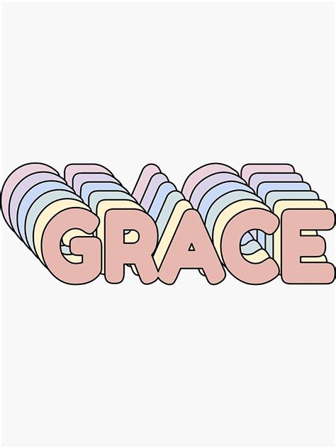 Grace Name Sticker For Sale By Ashleymanheim Redbubble