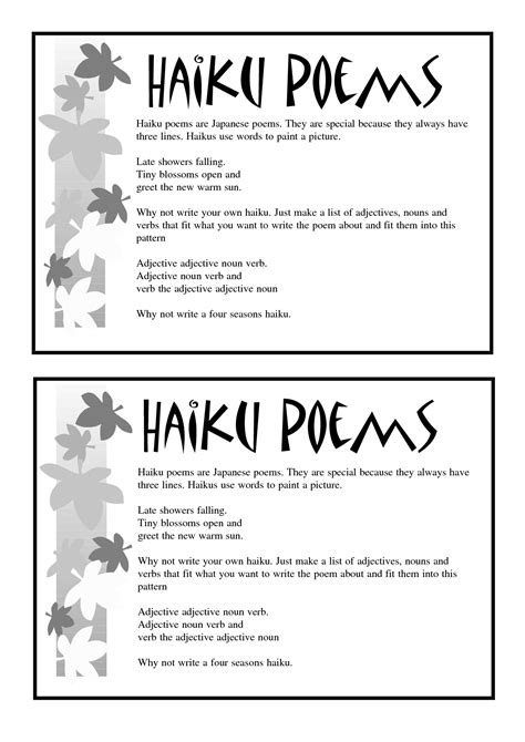 Haiku Poems For Kids 808solutions