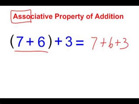 The Associative Property Of Addition Multiplication Youtube