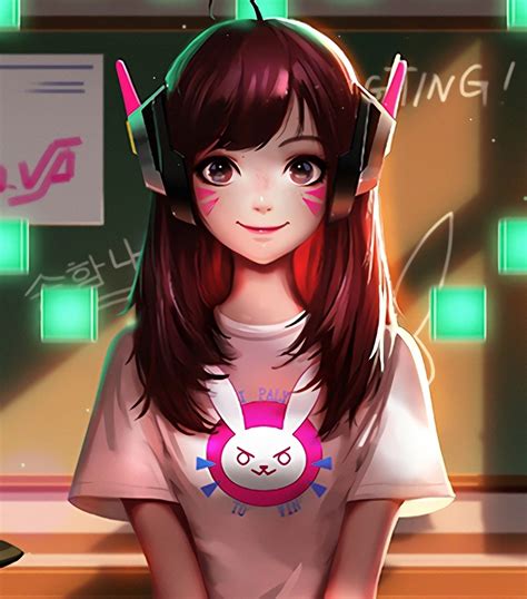 Download Wallpaper 950x1534 Cute Dva Overwatch Gaming Iphone 950x1534 Hd Background 1177