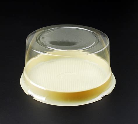 100pcslot Round Cake Container Disposable Plastic Blister Box For