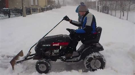 Mtd Lawn Mower With Home Made Snow Plow Mtd Traktorić I