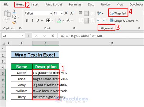 Fix Wrap Text Not Working In Excel 4 Possible Solutions Exceldemy