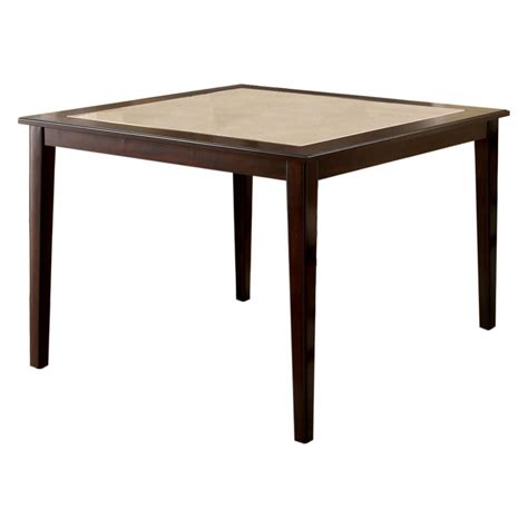 Furniture Of America Weese Wood Square Counter Height Table In Dark