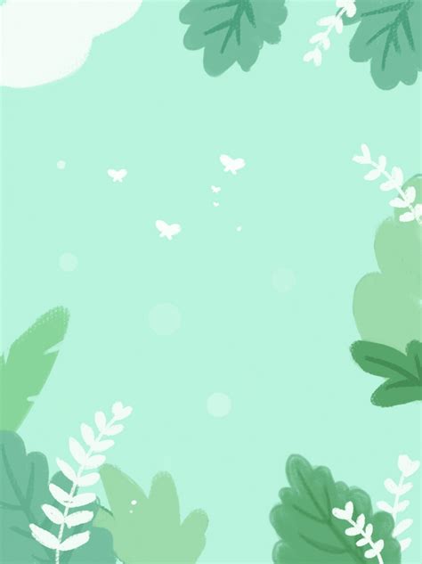 Green Summer Fresh Minimalist Leaf Background Wallpaper Image For Free