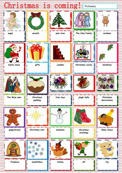 Christmas Vocabulary Interactive Worksheet Vocabulary English As A