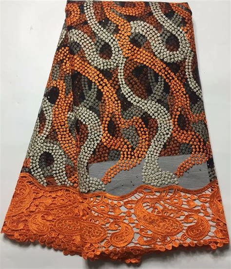 High Quality African Nigerian Lace Fabrics 2017 Embroidered French Tulle Nigerian Lace Fabrics
