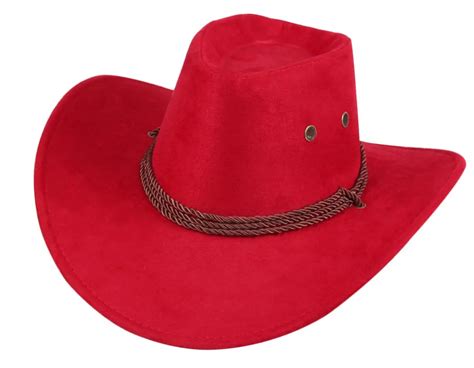 Mens Faux Felt Western Cowboy Hat Fedora Outdoor Wide Brim Hat With
