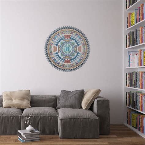 ← high bed frame king. indian spiritual mandala wall art sticker by vinyl revolution | notonthehighstreet.com