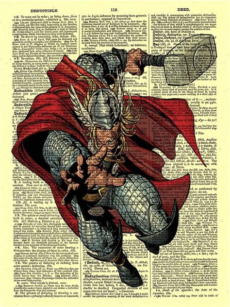 Thor Print Thor Avengers Poster Marvel Print Comic Wall Decor