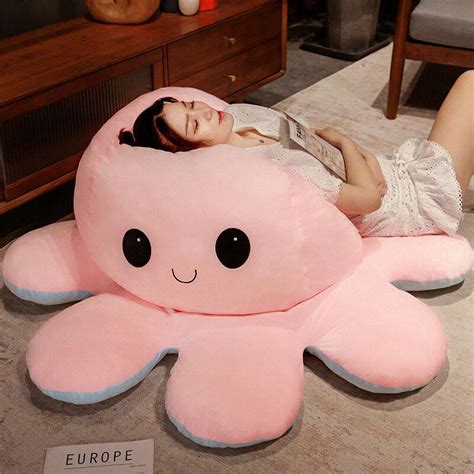 Giant Reversible Octopus Plush Giant Flip Mood Octopus Plush Toy Cheap