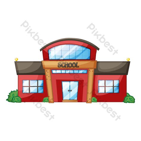 School Building Cartoon Concept Png Images Ai Free Download Pikbest