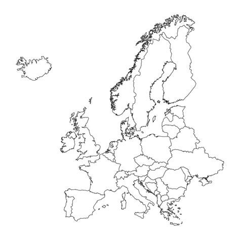 silueta europa mapa vector ilustración Siluetas Mapas Vector