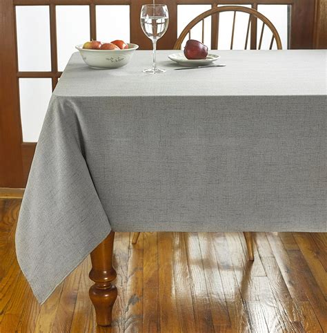 Classic Brussels Solid Tablecloth 60 X 84 Oblong Gray Live In