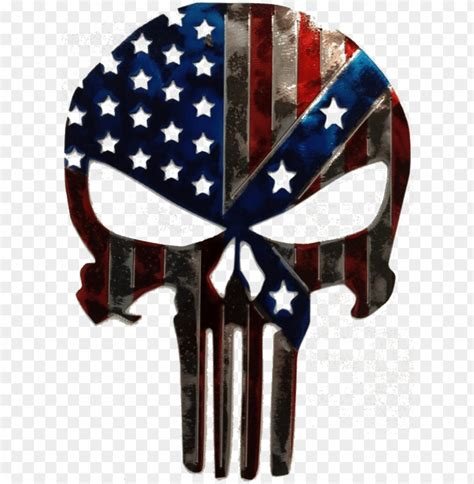 Free Download Hd Png Unisher Americanconfederate Flag Punisher Skull