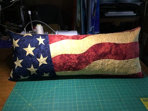 Stars And Stripes Bench Pillow Pdf Quilt Pattern Flag Quilt Pattern