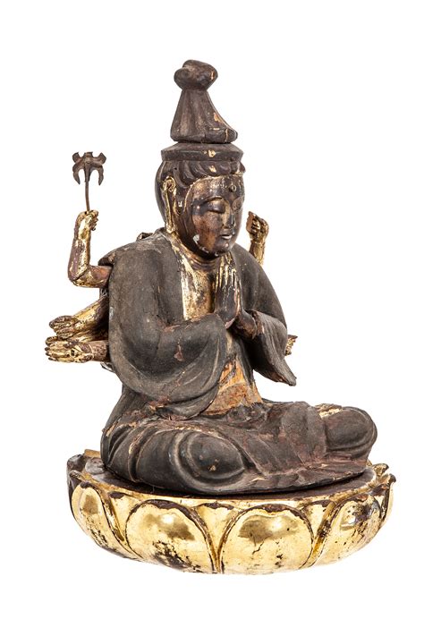 carved wood asian statue witherells auction house