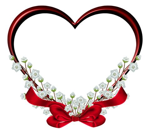 Transparent Red Heart Frame Decor Png Clipart Heart Frame Photo