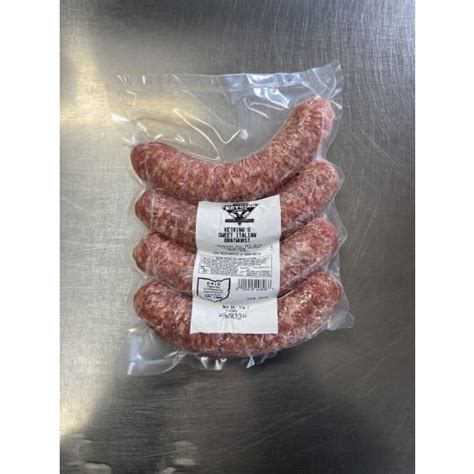 Sweet Italian Bratwurst 4 Pack 125lbs Delivery In New Madison Oh