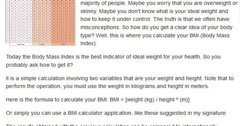 What Is Body Mass Index And How To Calculate It Health Swift