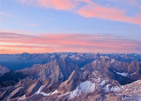 Seeing The Sunrise In The Alps From Zugszpitze Mountain