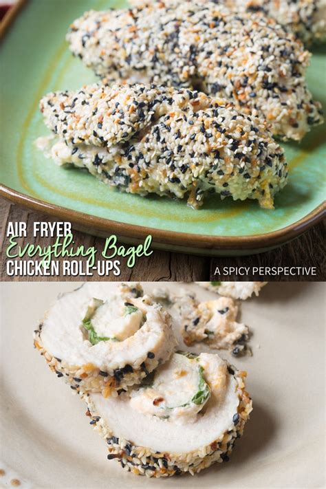 Place a 1/2 slice cheese in the center of the chicken and top with 2 tablespoons broccoli. Air Fryer Everything Bagel Chicken Roll-Ups - A Spicy ...