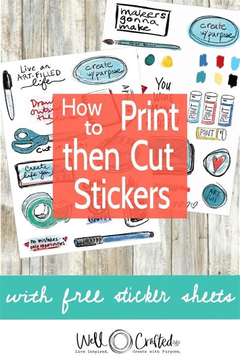 Make Stickers With Cricut Free Sticker Sheets Well Crafted Studio