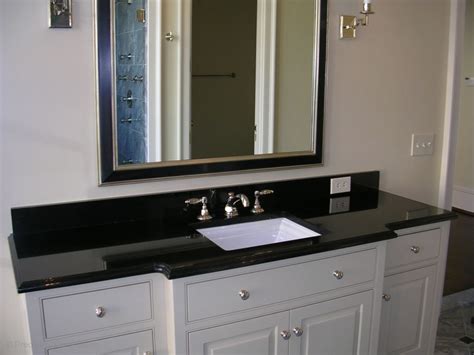 Bathrooms Precision Stoneworks Absolute Black Granite Countertops