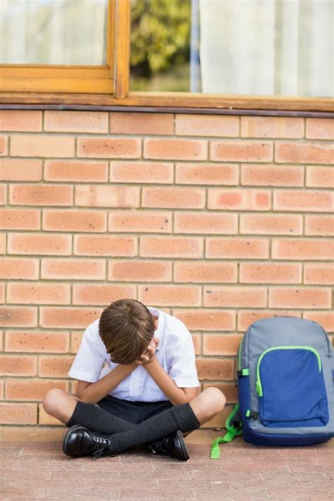 103 Boy Sitting Alone School Corridor Stock Photos Free And Royalty