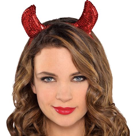 Halloween Sequinned Devil Horns Headband Halloween Headband Halloween