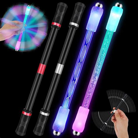 Buy 4 Pieces Spinning Rotating Pen Led Light Fidget Pen Rolling Finger