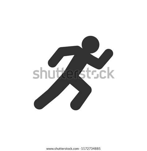 Run Man Running Monochrome Icon Stock Vector Royalty Free 1172734885