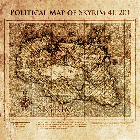 Elder Scrolls Political Map Of Skyrim 4e201 By Dovahfahliil On Deviantart
