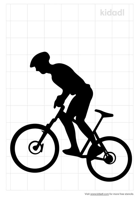 Free Mountain Bike Stencil Stencil Printables Kidadl